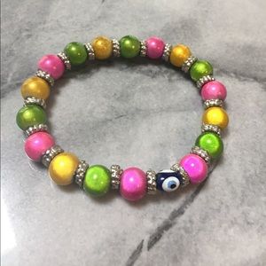 Evil eye iridescent bracelet