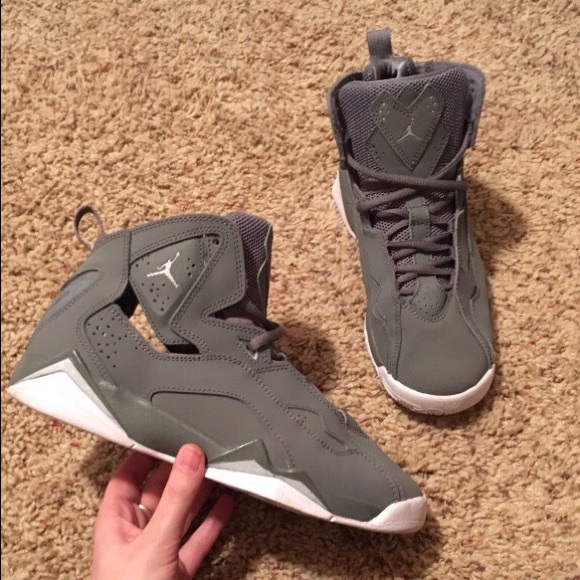 Grey & White Jordan True Flights - Picture 1 of 2