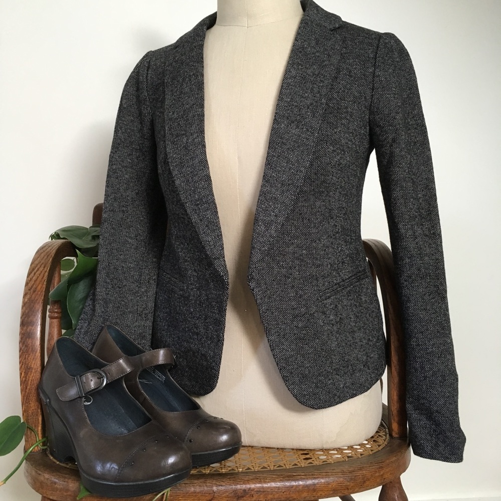 LOFT Open Front Wool Blend Blazer 0 Petite