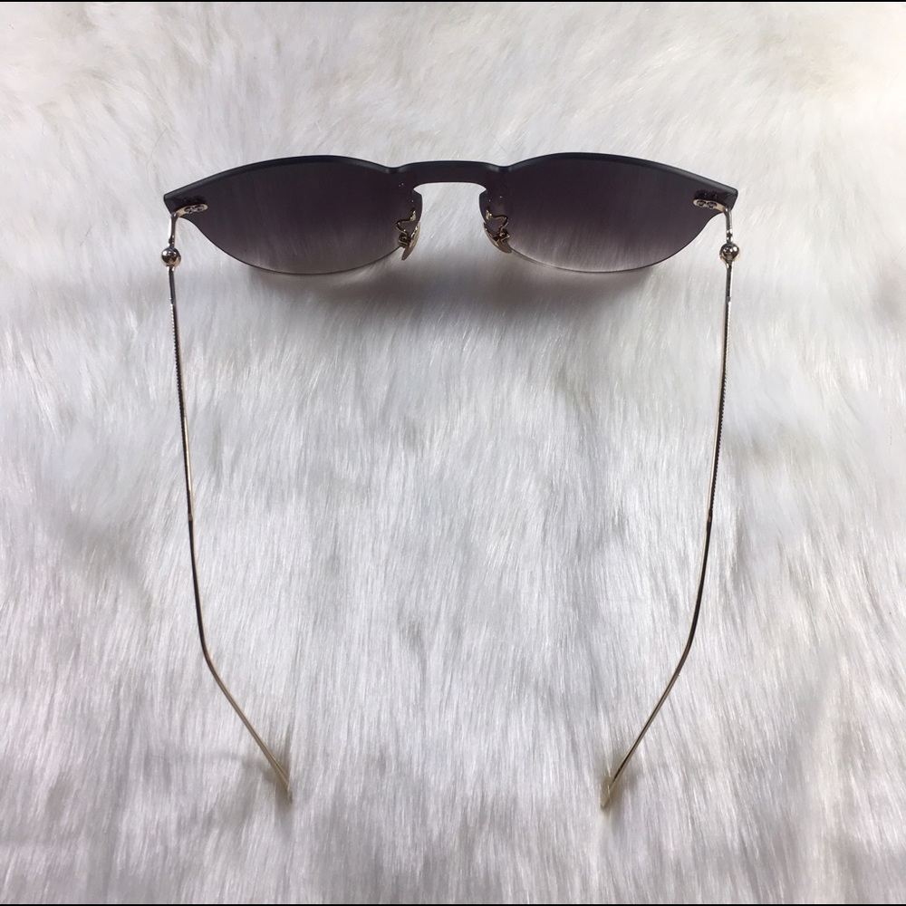 LAST ONE Gray gold mirror frameless sunglasses - Picture 3 of 8