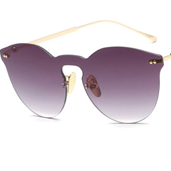 LAST ONE Gray gold mirror frameless sunglasses - Picture 7 of 8