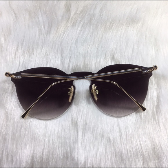 LAST ONE Gray gold mirror frameless sunglasses - Picture 2 of 8