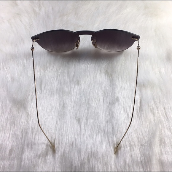 LAST ONE Gray gold mirror frameless sunglasses - Picture 3 of 8