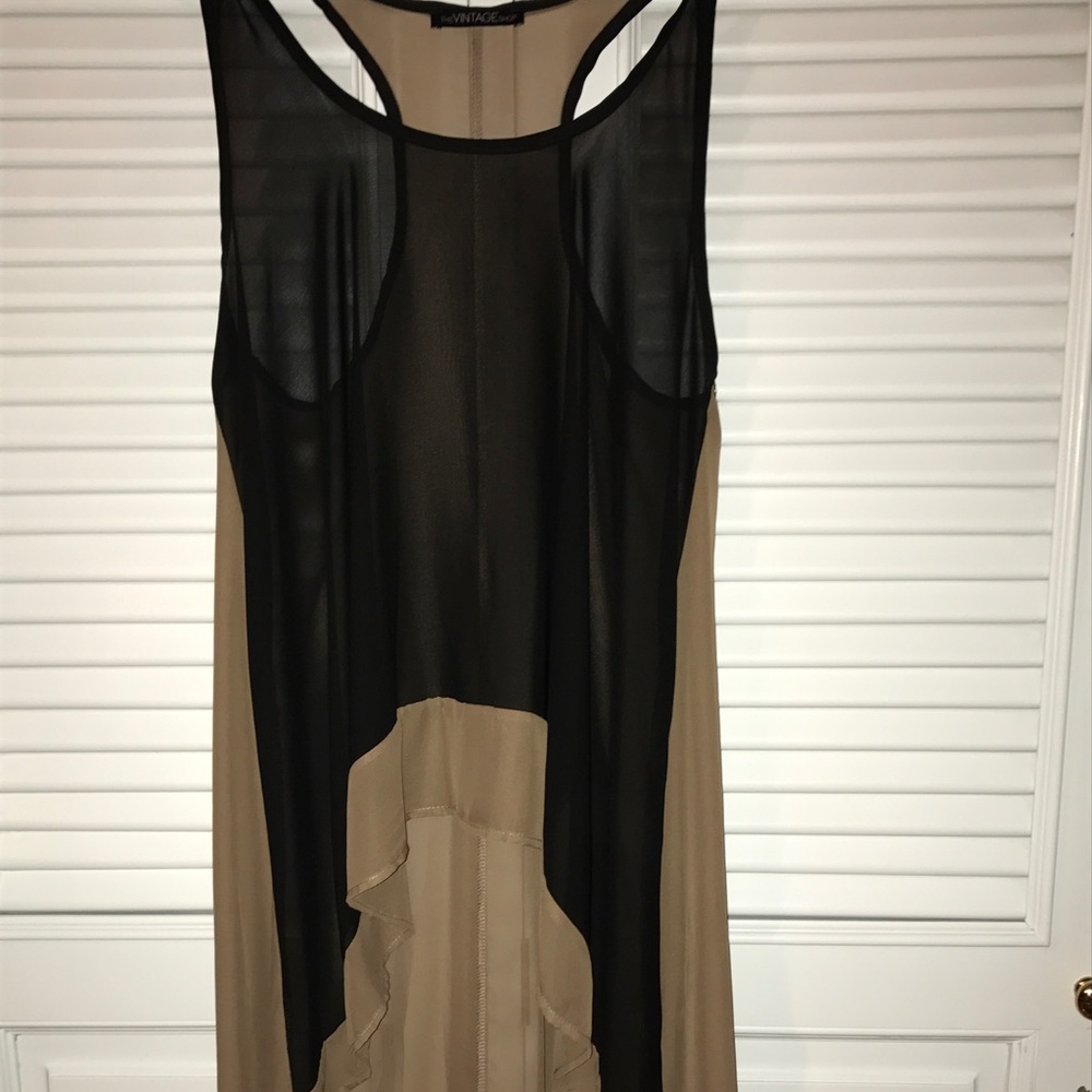 HI-LO BROWN AND BLACK TOP