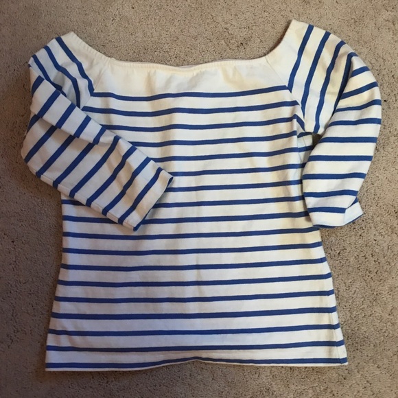French Connection Striped Boatneck Top - Picture 1 of 1