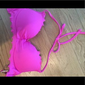 Pink bikini top