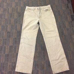 men's khaki wrangler jeans