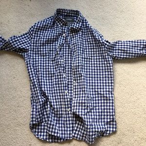 Bonobos Blue gingham shirt small