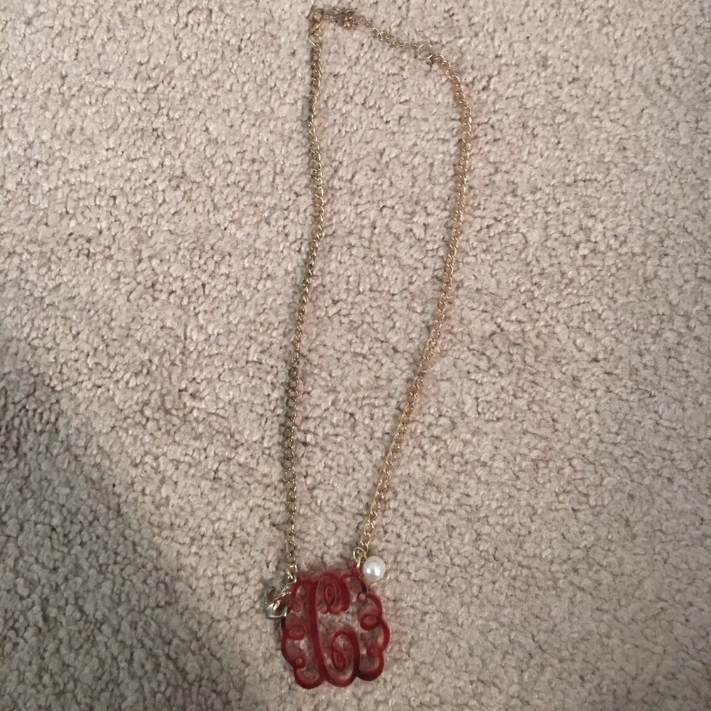 monogram C necklace