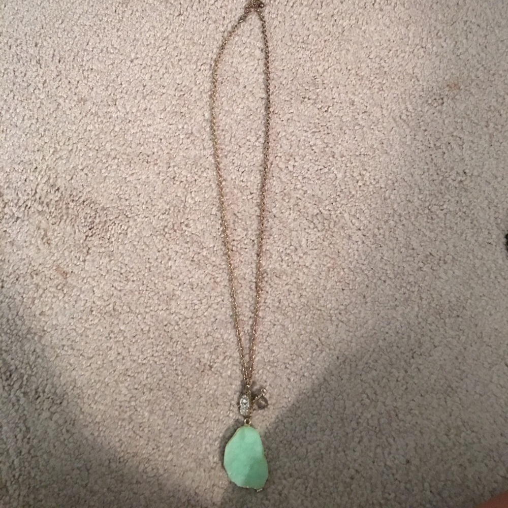 gold and turquoise stone necklace
