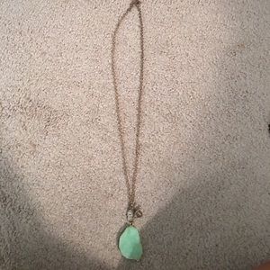gold and turquoise stone necklace