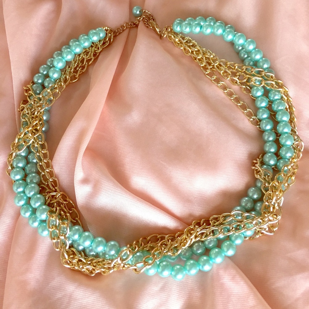 Vintage Inspired Faux Mint Pearls