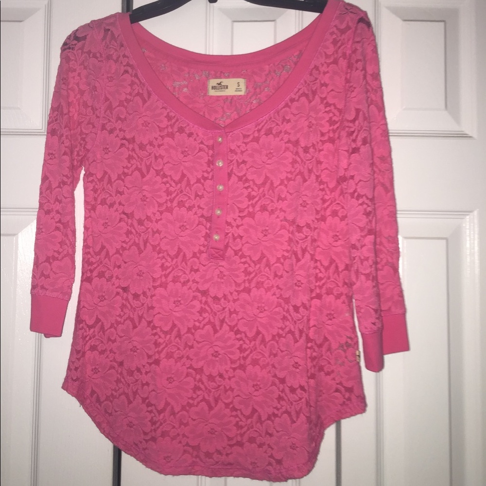 Pink Hollister Floral Top, NEVER WORN