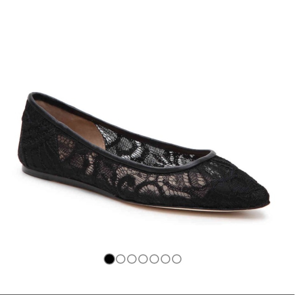 Bcbg max azria black lace flat