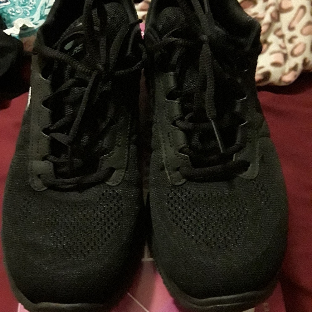 Black memory foam skechers