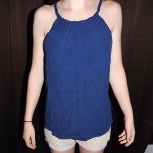 Braided High Neck Rayon Shirt