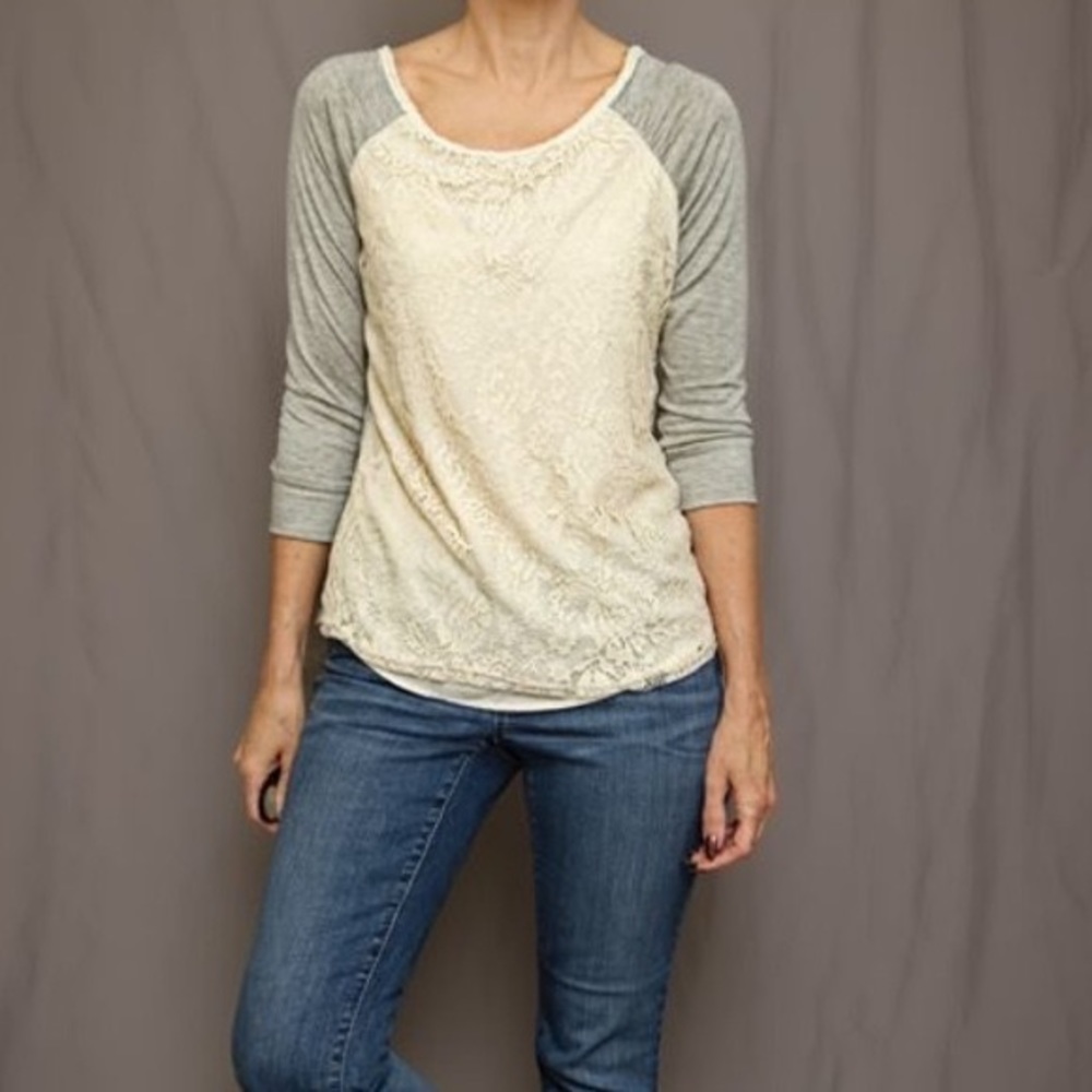 Market & Spruce Lace Top