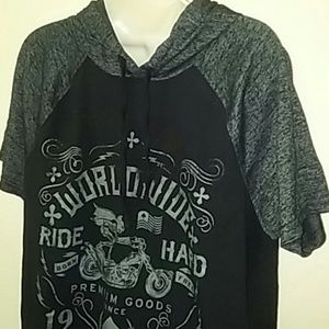 Men's Helix graphic tee with hoodie