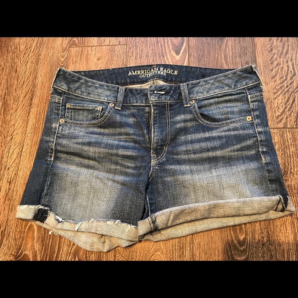 American Eagle jean shorts worn once! Size 12
