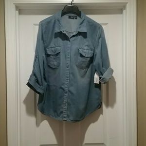 a.n.a. denim shirt