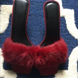 Victoria's Secret Mule with Angora fur