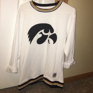 Pink lightweight Iowa crew sweatshirt