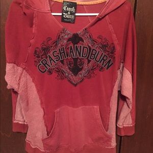 Sweatshirt with hood attached