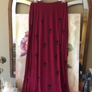 Foreign Exchange Cross Maxi Skirt w/ high slit M