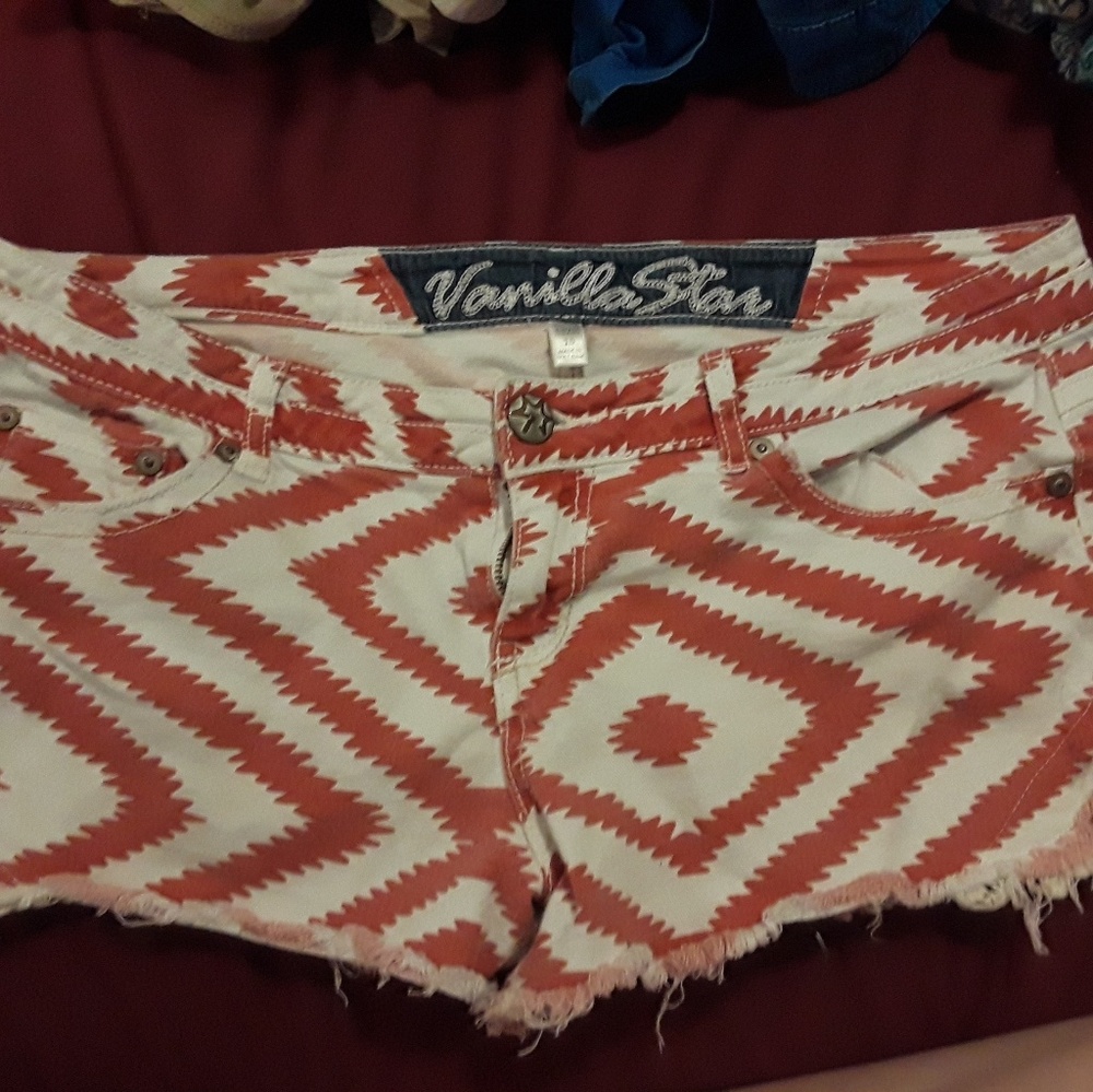 Red and white shorts