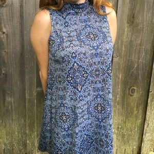 Blue detailed dress
