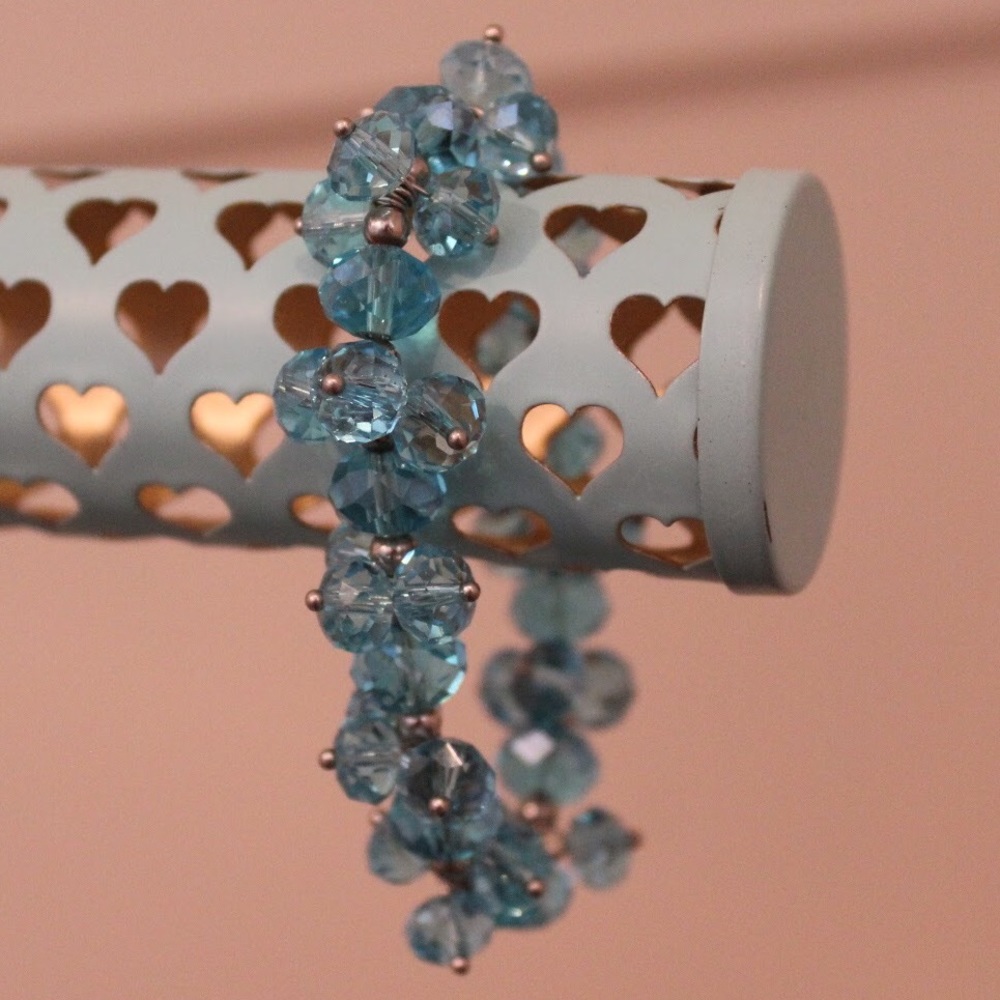 Blue Glass Beaded Bracelet