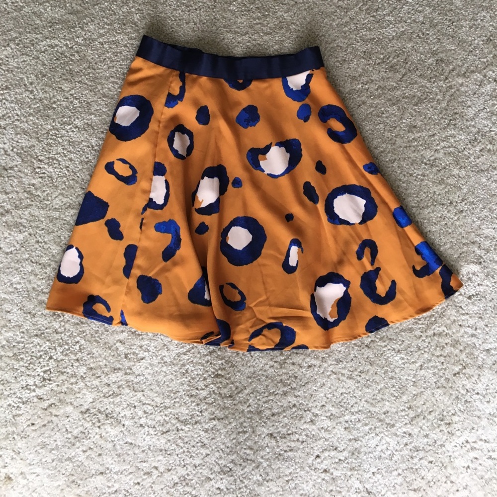 Mustard and blue skirt