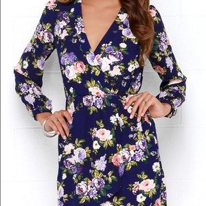 Lulu's Floral Wrap Dress