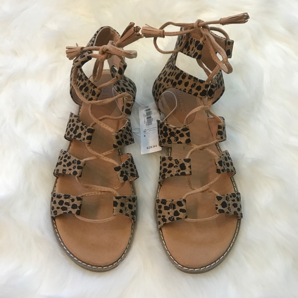 Old Navy Leopard Gladiator Sandals