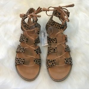 Old Navy Leopard Gladiator Sandals