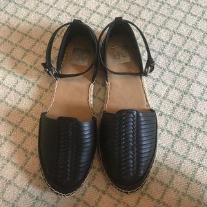 Black dolce vita espadrille flats