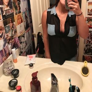 Pacsun Black button up shirt