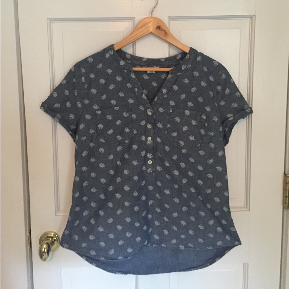 Lucky Brand Elephant Top Size L