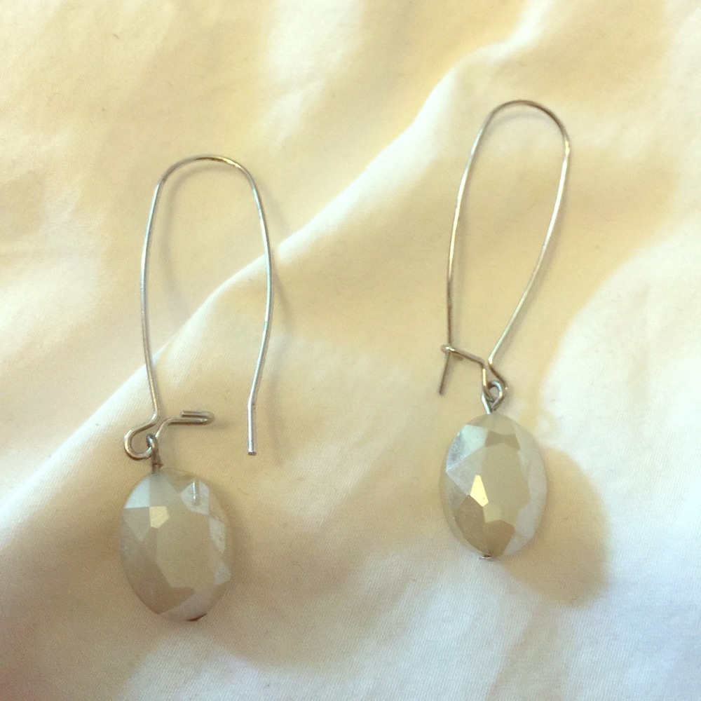 Earrings Cream and Silver