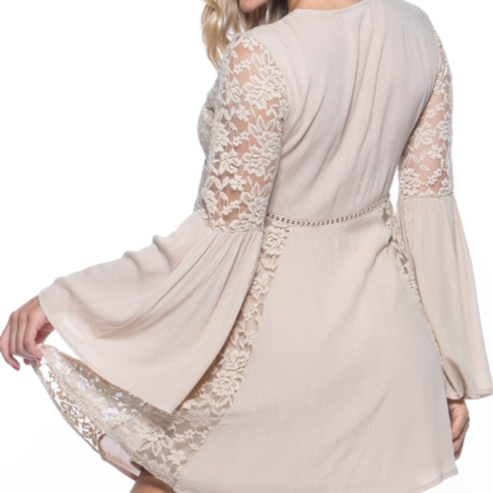 TAUPE BOHO DRESS - Picture 4 of 4