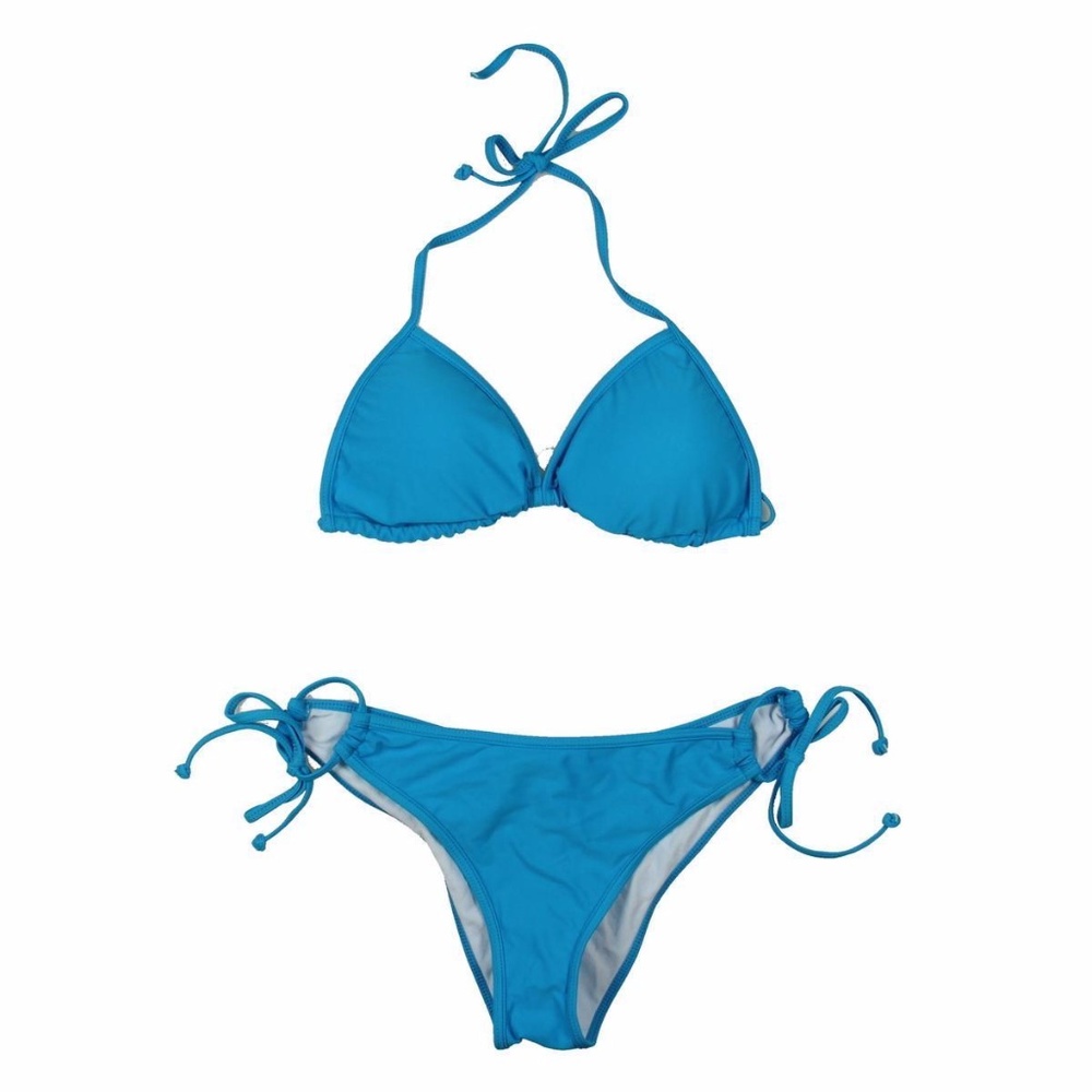 Zeraca Tie Side Bottom Triangle Bikini Swimsuit - Picture 7 of 7