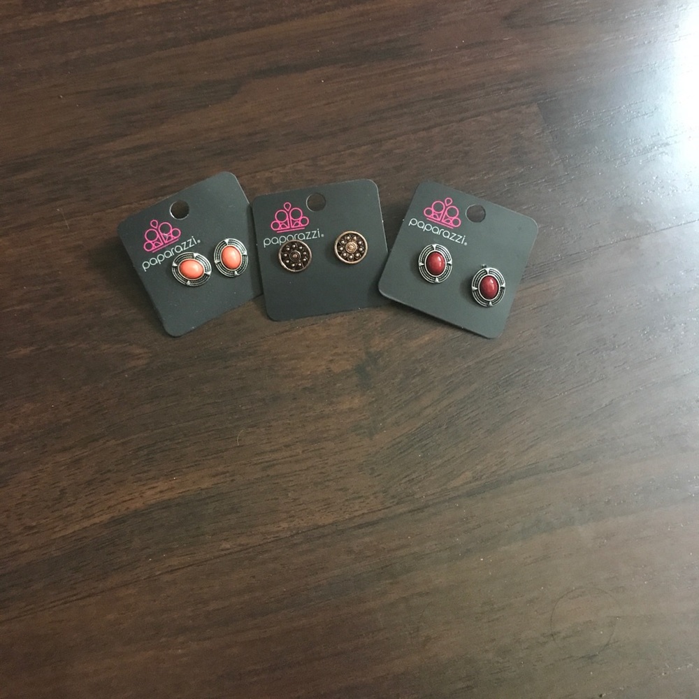New Set of 3 paparazzi earrings
