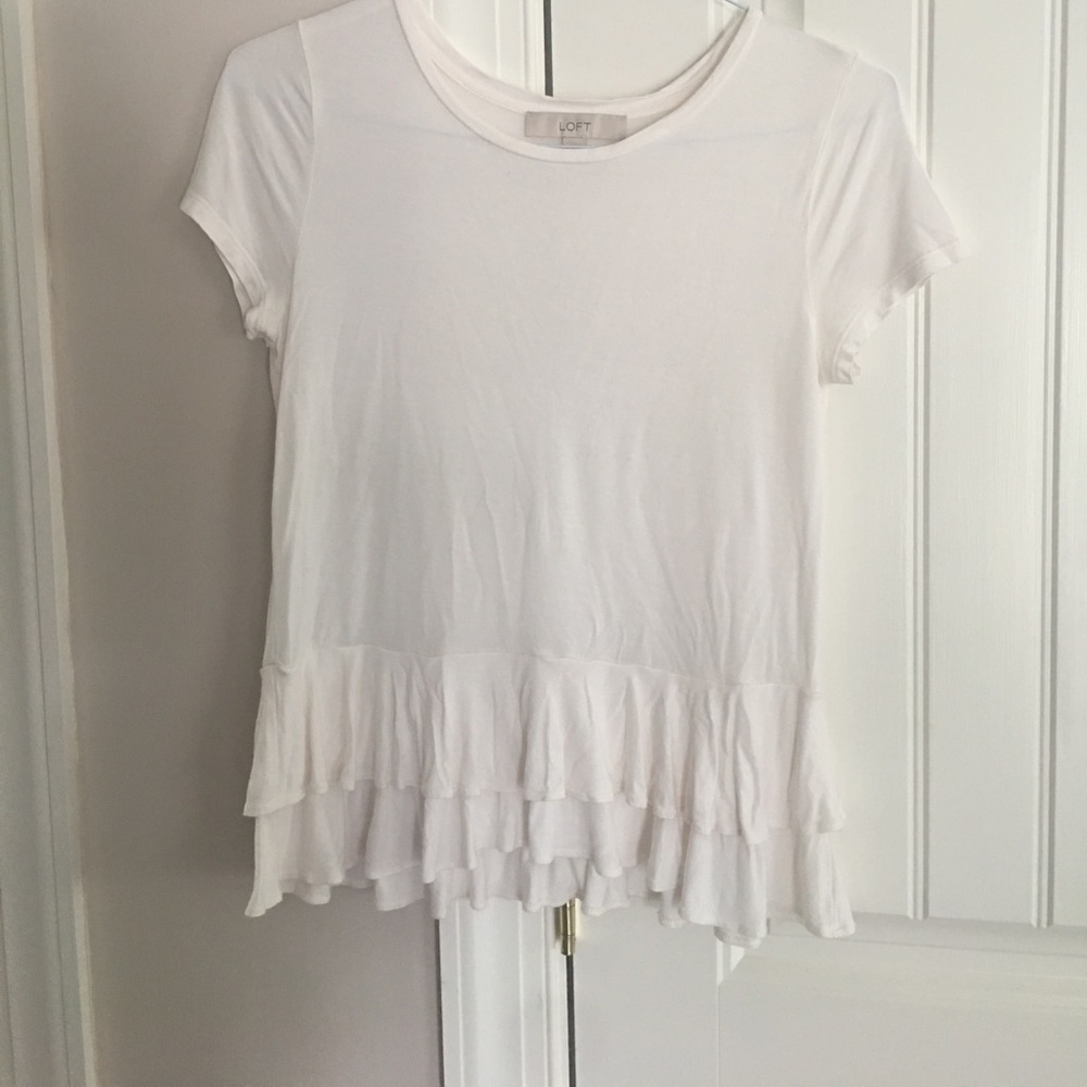 White loft peplum top