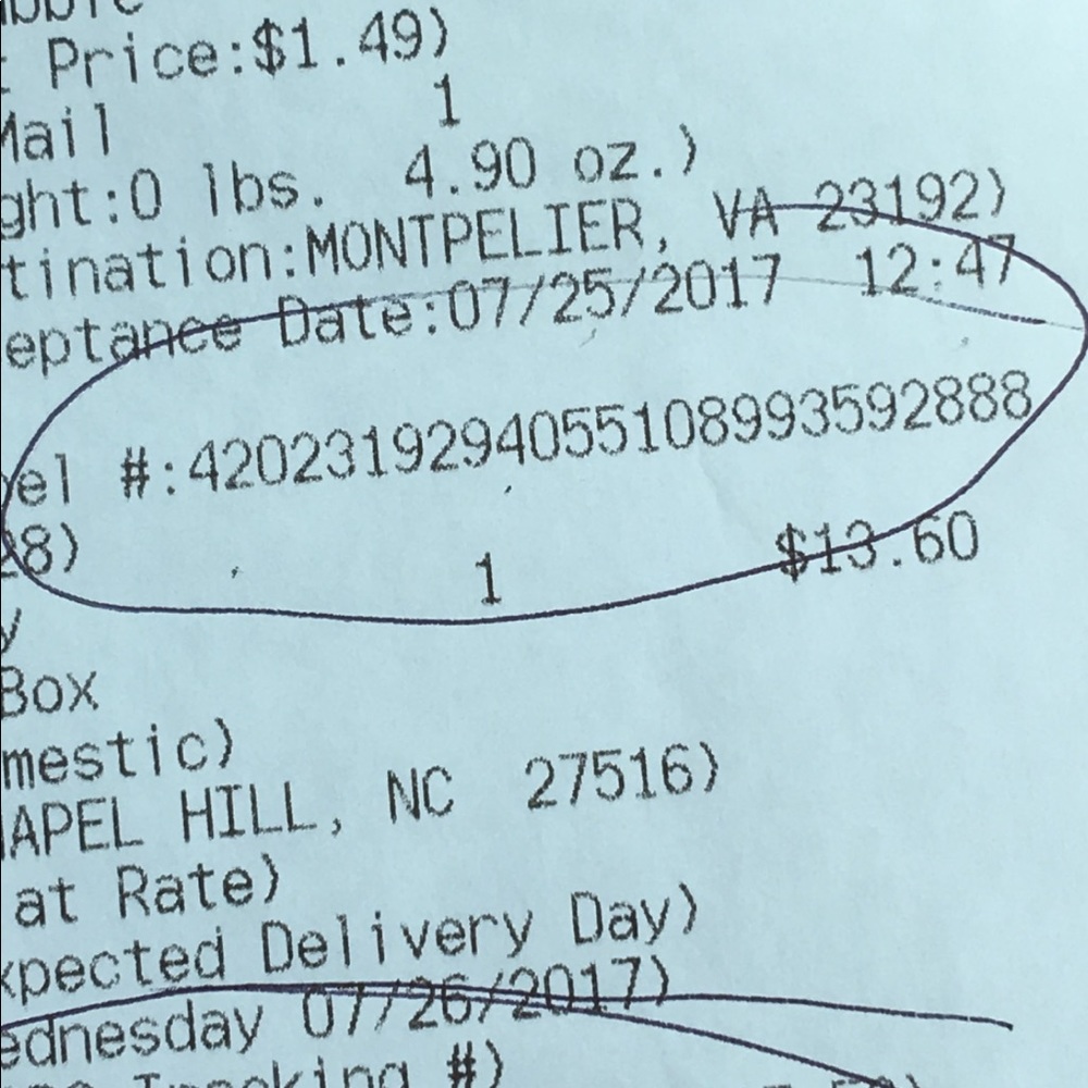 TRACKING FOR @Laurenstore