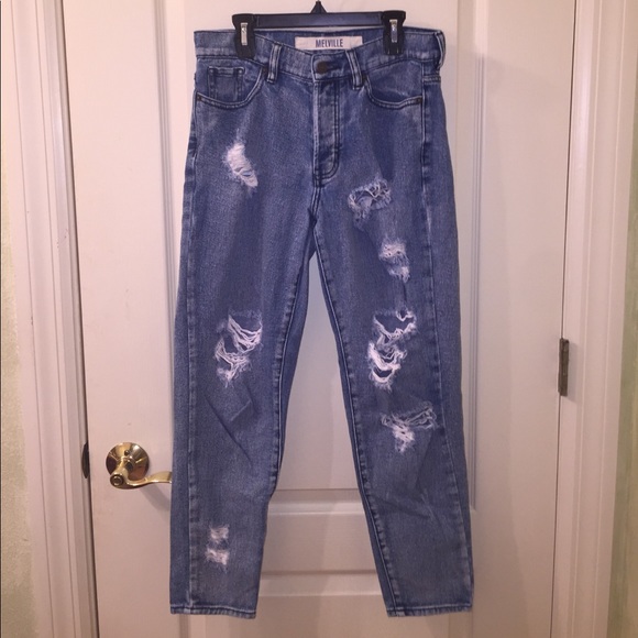 Brandy Melville Denim - Brandy Melville Ripped Boyfriend Jeans