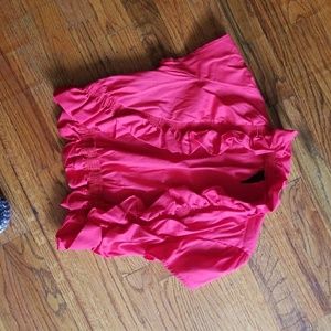 Red ruffled bolero
