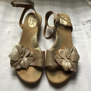 B.O.C Born Concept Flat Gold Flower Sandals