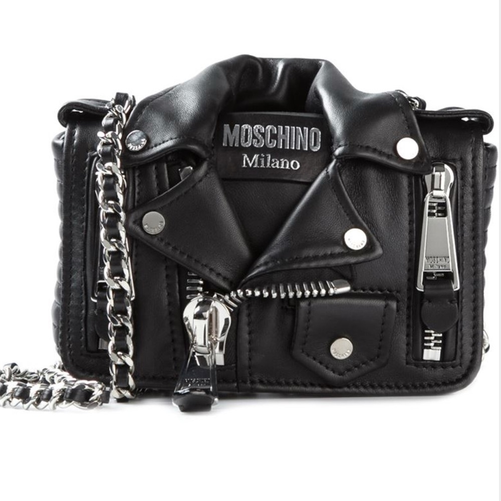 ISO Moschino leather jacket biker Bag/Purse