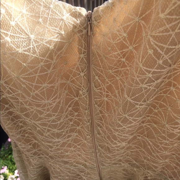 NWT Badgley Mischka gold embroidered dress - Picture 3 of 6