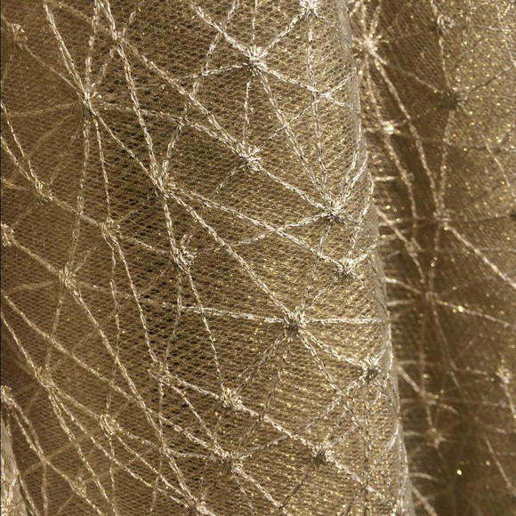 NWT Badgley Mischka gold embroidered dress - Picture 5 of 6